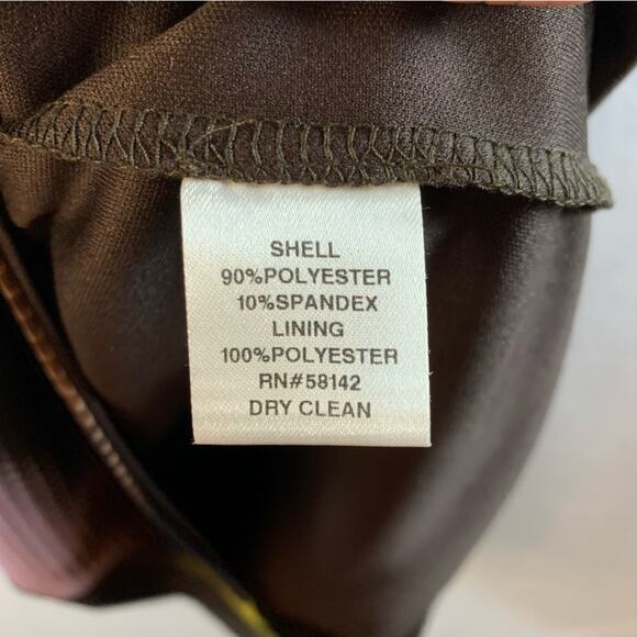 London Times Psychedelic Midi Dress Sz 14 Retro Disco Cyber Faux Wrap Office - Picture 15 of 16